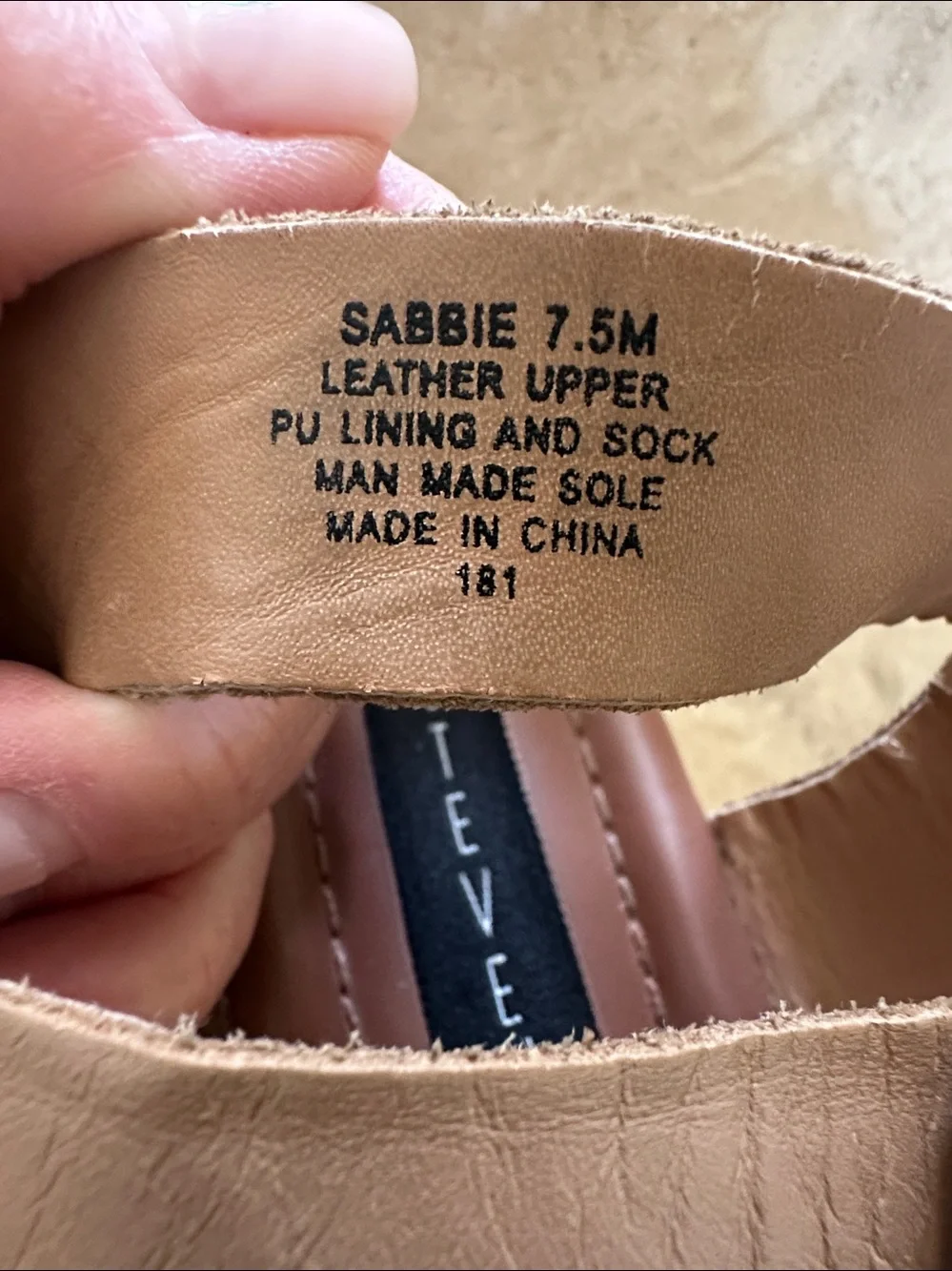 STEVEN by Steve Madden SABBIE Tan Leather Espadrille Platform Wedge Sandals
